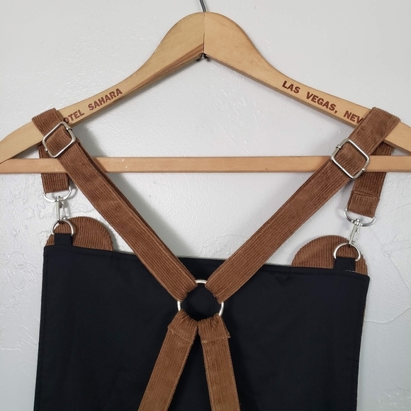 Sugar Thrillz Womens 3X Brown Corduroy Ribbed BB Bear Overall Pinafore Dress - Picture 6 of 13